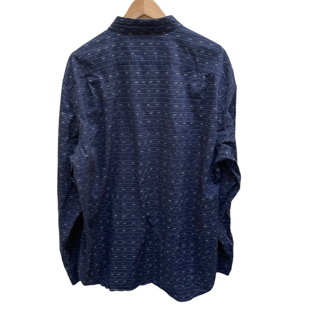 J. Crew Navy Gray Patterned Button Down 100% Cott… - image 3